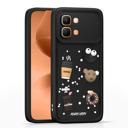 Infinix Note Edge 5G/3D Silicone mobile cover in black by Pikkme