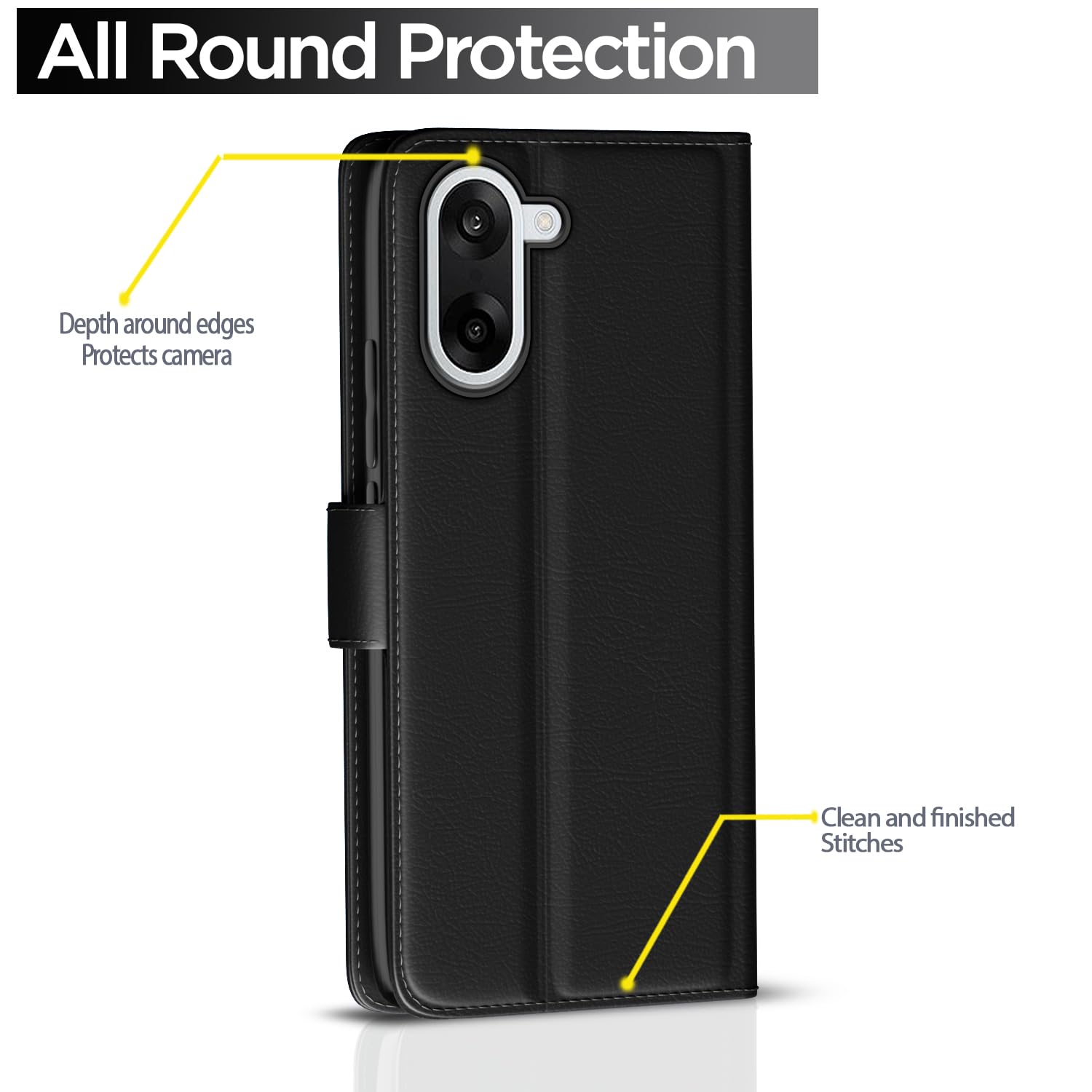 Black flip cover for OnePlus Nord CE 5 5G – Pikkme – photo 4