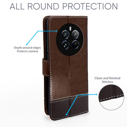 Pikkme brown & coffee wallet flip cover for Realme 12 Pro/12 Pro Plus 5G – photo 3