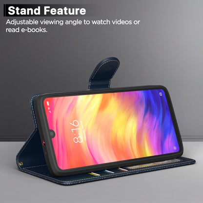 Blue Wallet mobile flip cover for Redmi Note 7/Note 7 Pro/Note 7s – Pikkme – photo 3