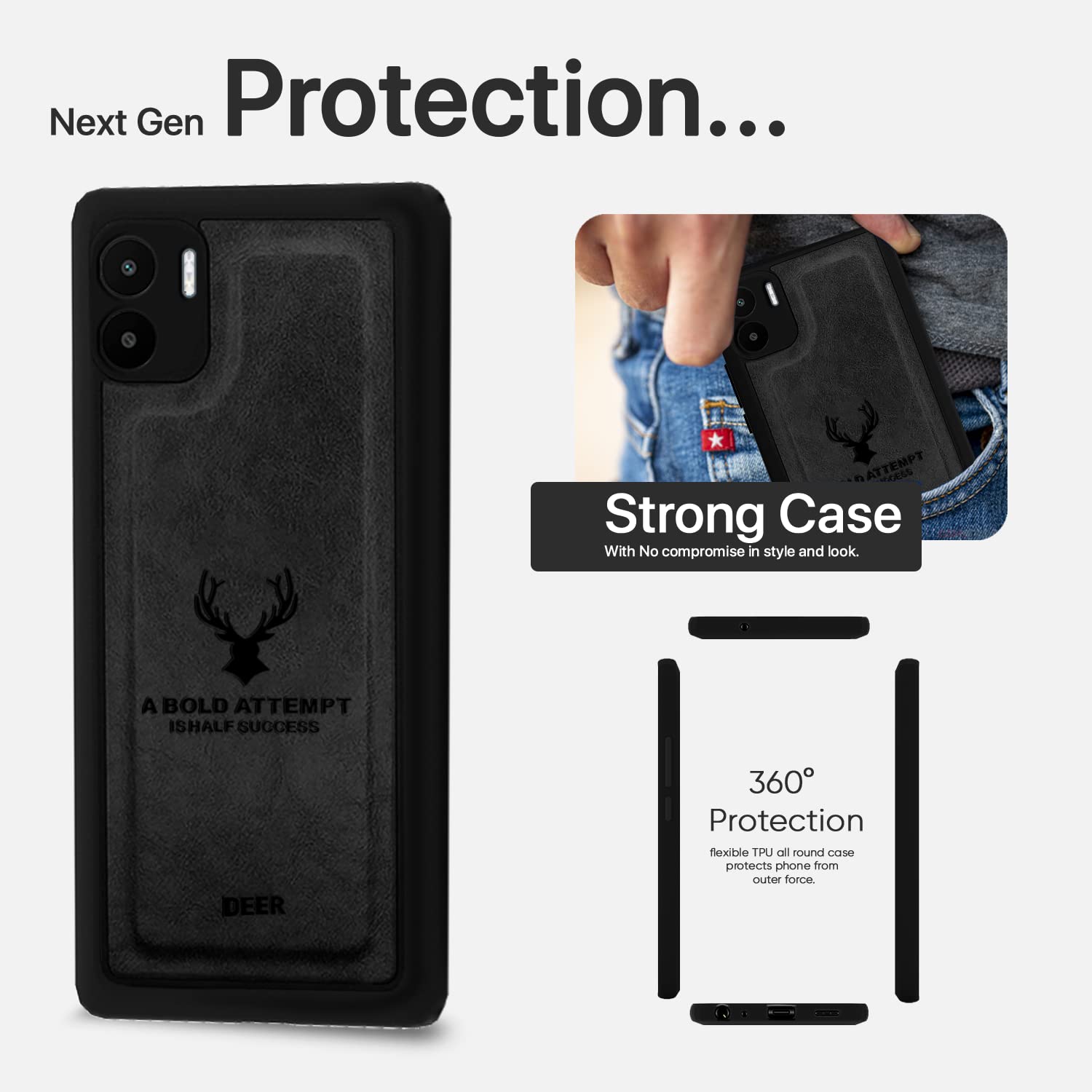 Pikkme Redmi A1/A2 black phone cover – photo 6