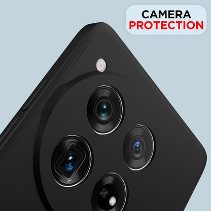 Pikkme One Plus 12 5G Soft Matte Silicone Shockproof Case (Black)