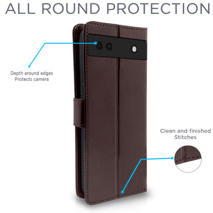 Pikkme coffee Wallet wallet flip cover for Google Pixel 6a – photo 4