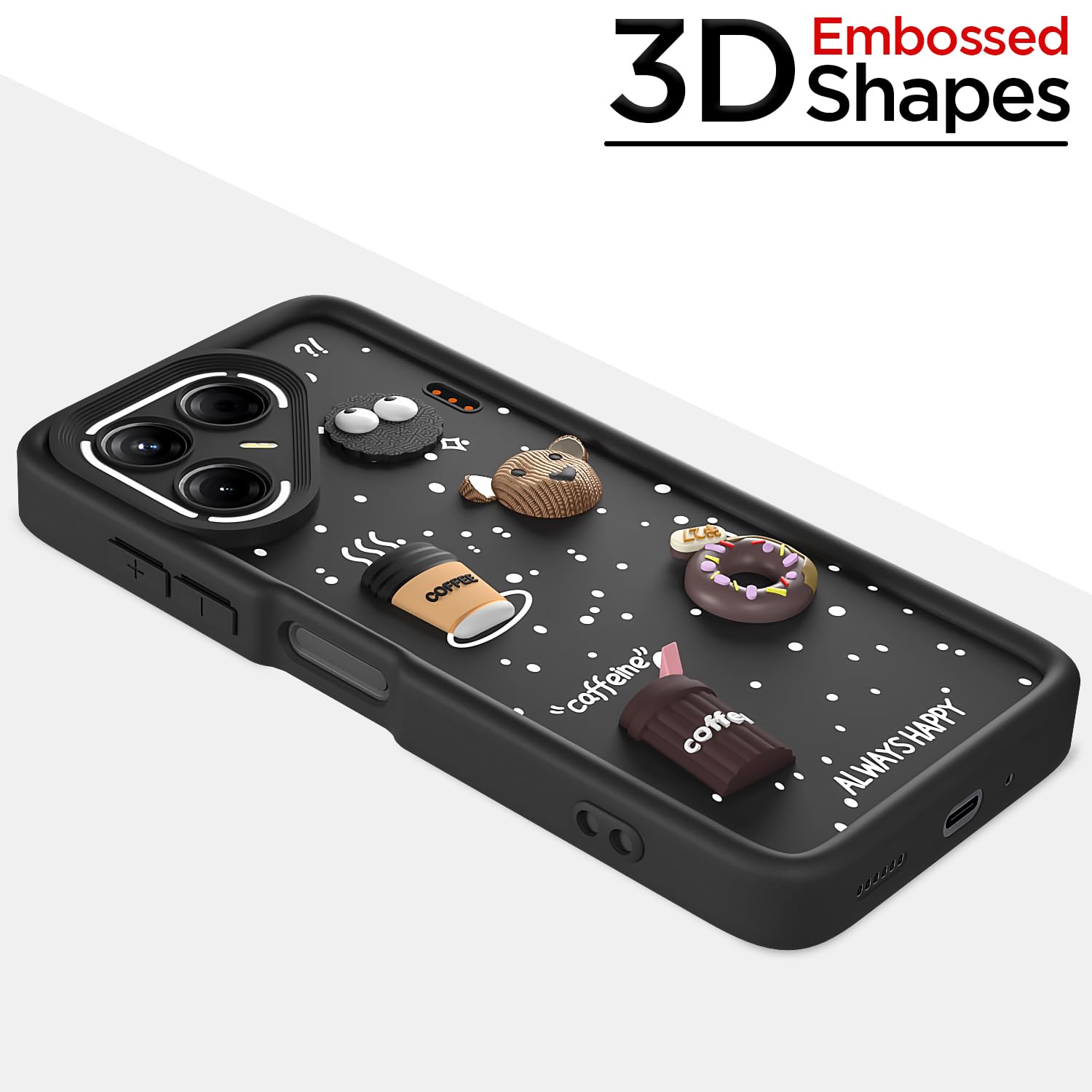 Black Silicone phone cover for Tecno Pova 7 5G/3D – Pikkme – photo 3