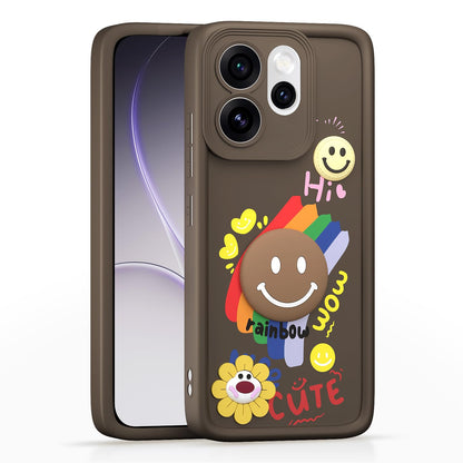 Pikkme brown Soft Silicone phone cover for Oppo Reno 15 Pro Mini 5G