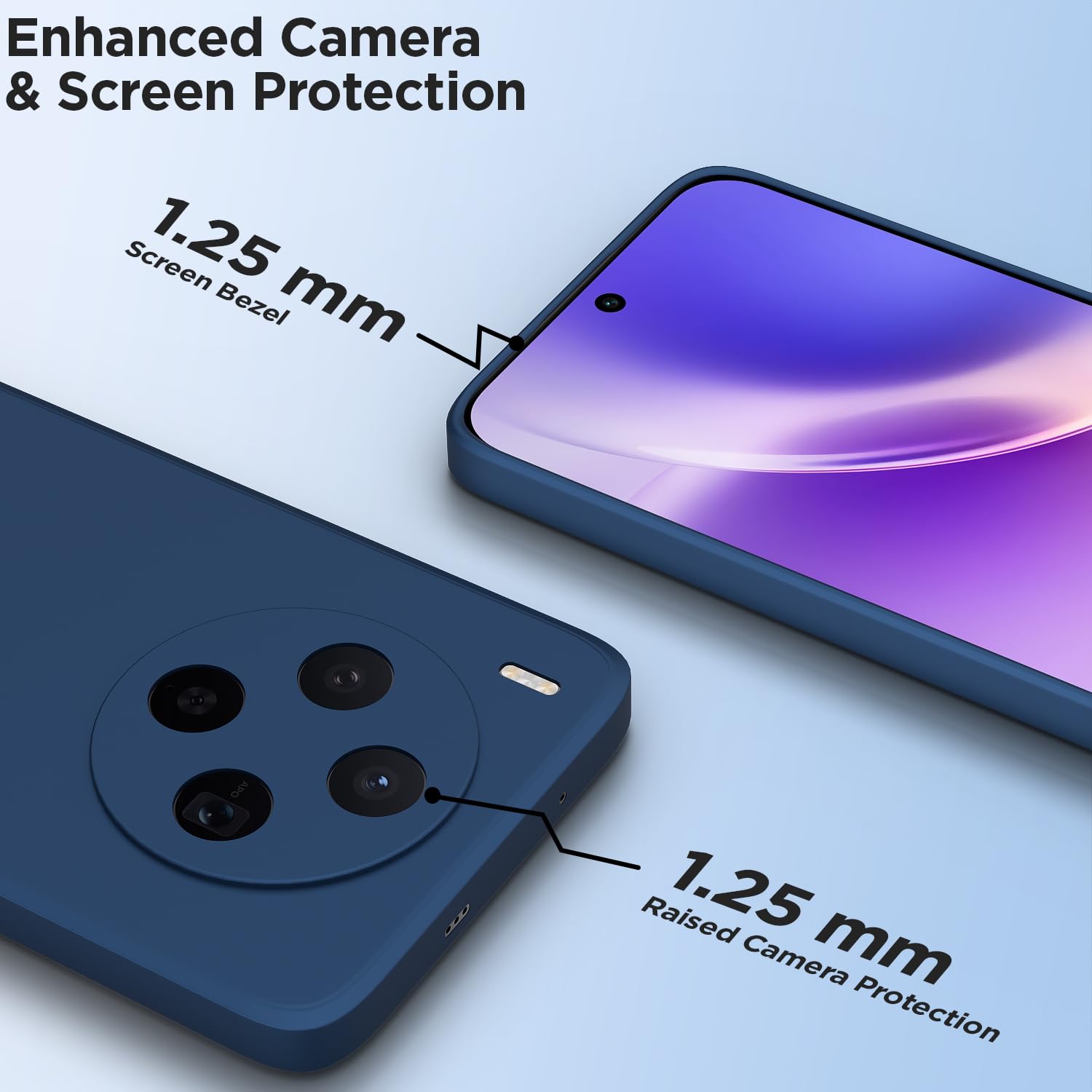 Pikkme Vivo X300 5G Matte blue mobile back cover – photo 2