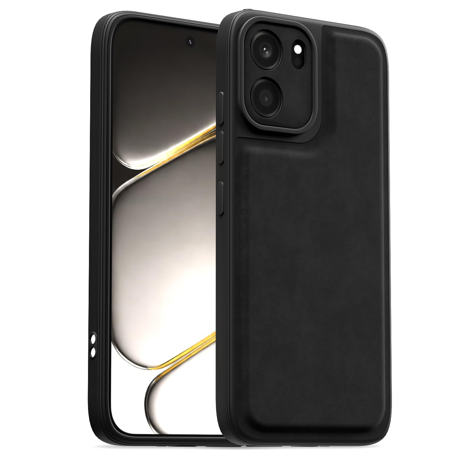 Black Leather mobile cover for OnePlus Nord CE 6 5G – Pikkme
