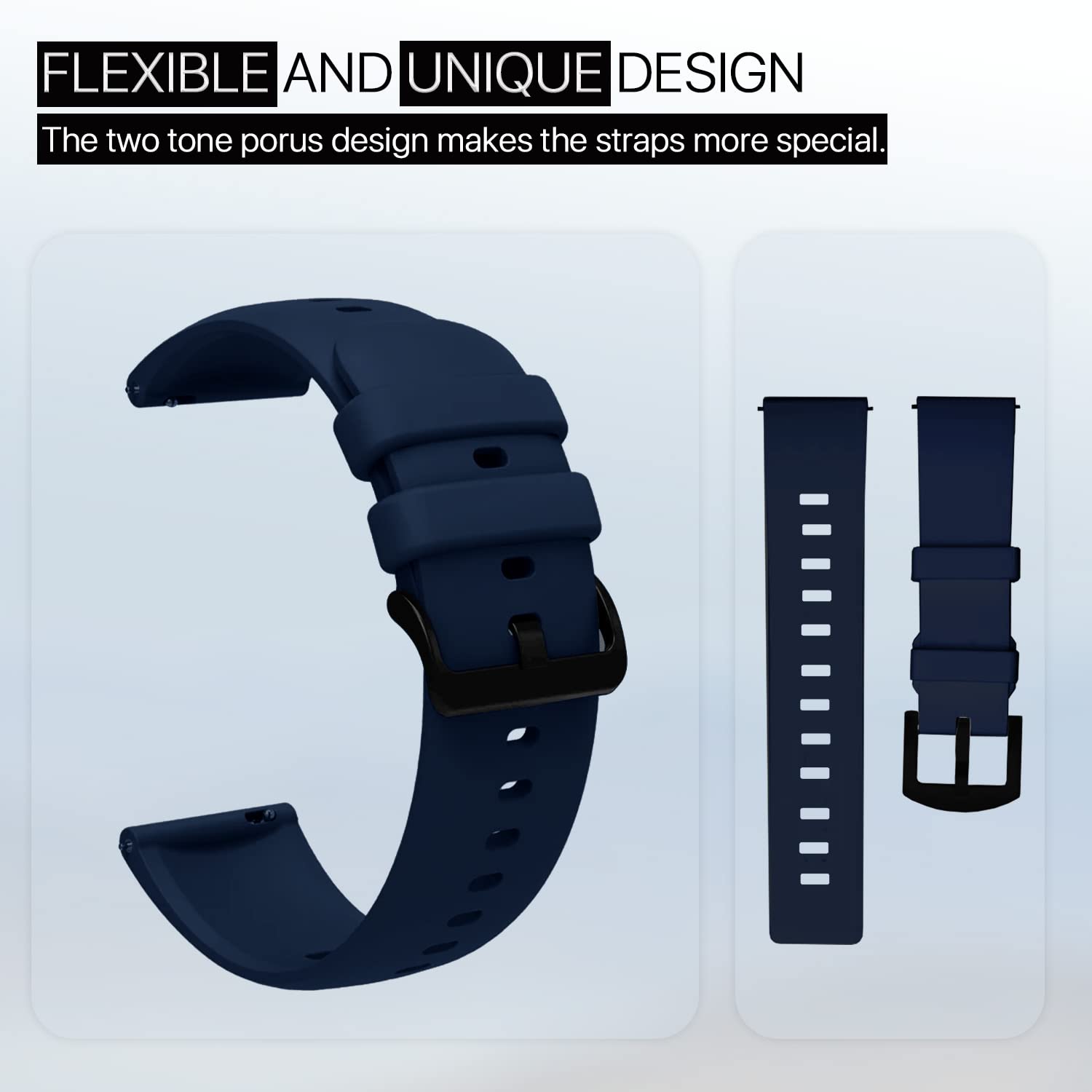 Pikkme Black Hook Strap Compatible with (Dark Blue) – photo 4