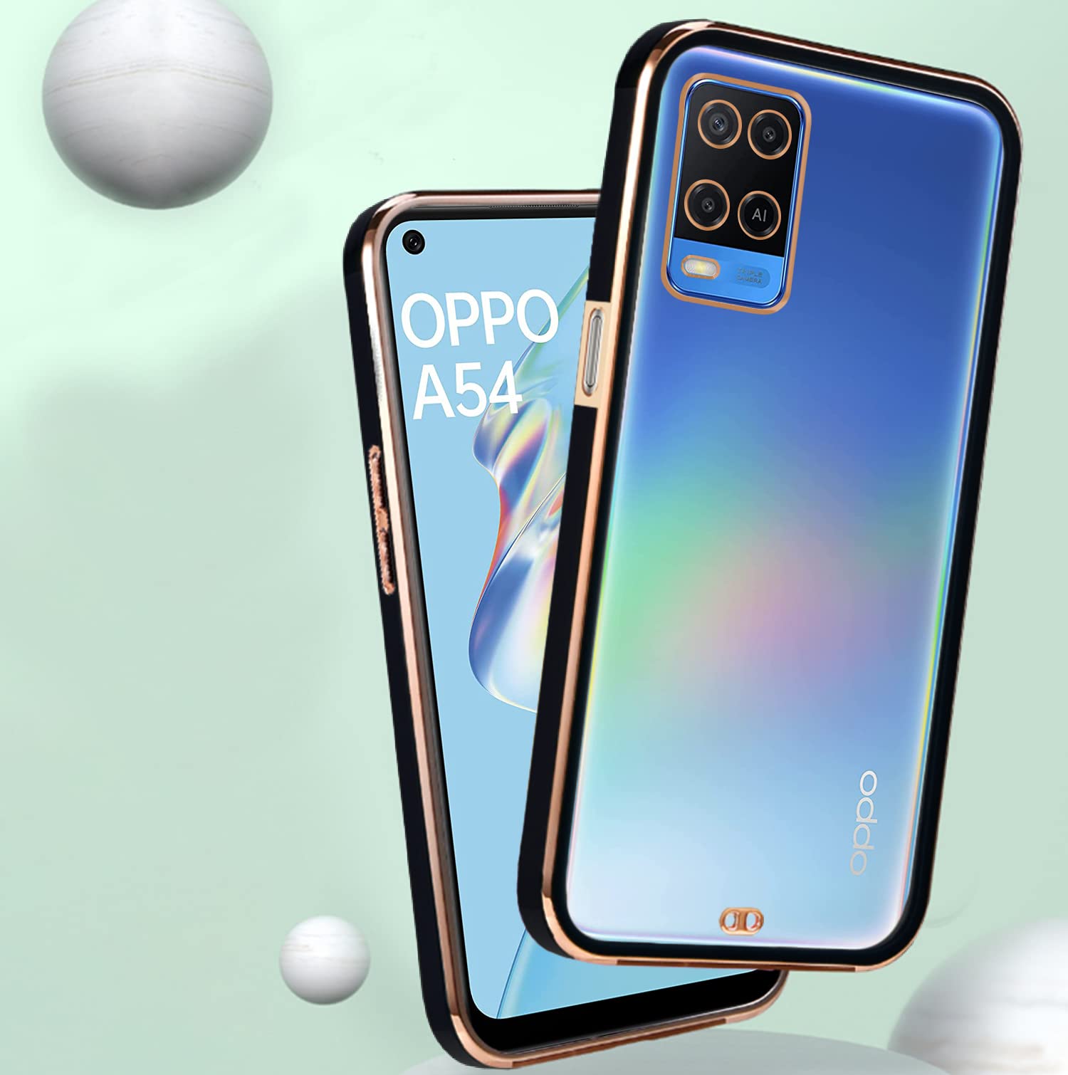 Pikkme Oppo A54 Chrome black mobile back cover – photo 4