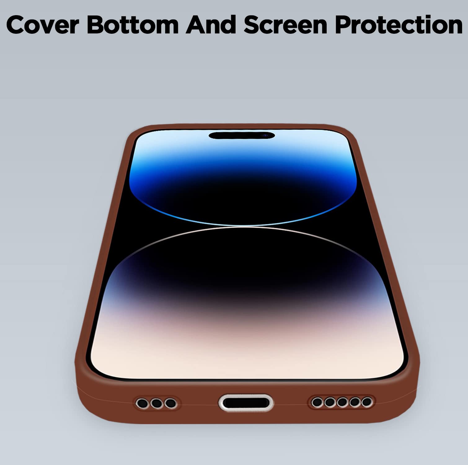 Pikkme iPhone 14 Pro Soft Silicone brown mobile back cover – photo 4