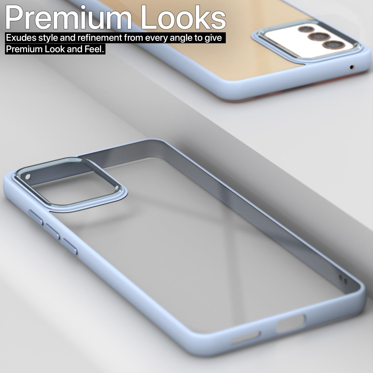 Pikkme Vivo V23 Camring Back Cover (Blue)