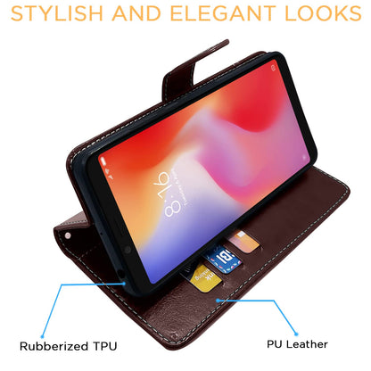 Pikkme coffee & brown flip case for Redmi 6A – photo 5