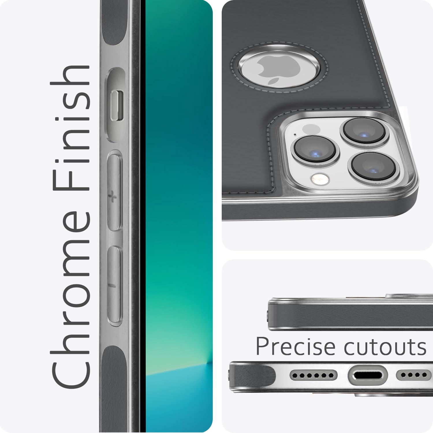 Pikkme iPhone 13 Pro Max chrome gray mobile cover – photo 5