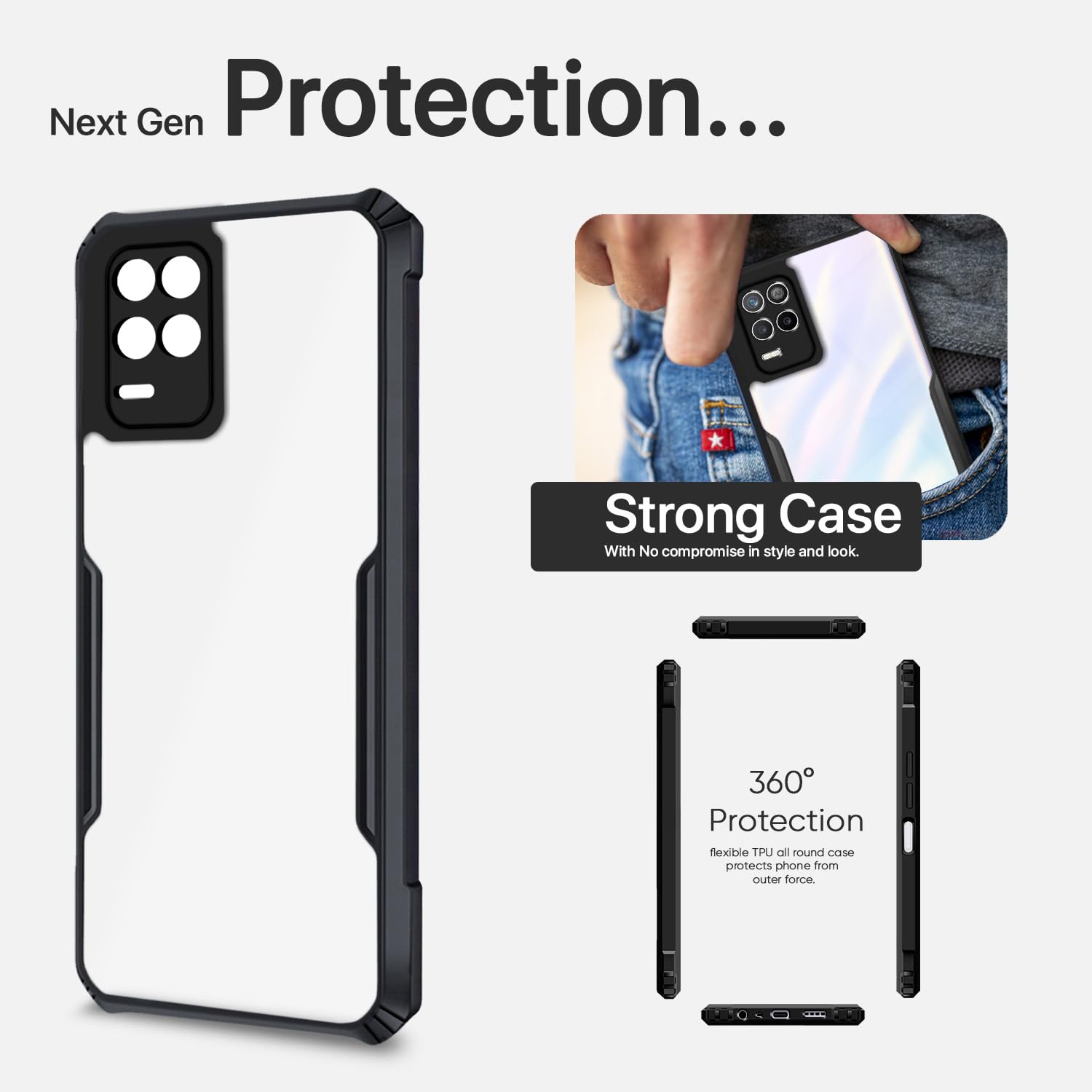 Pikkme Realme 9 5G black mobile back cover – photo 7