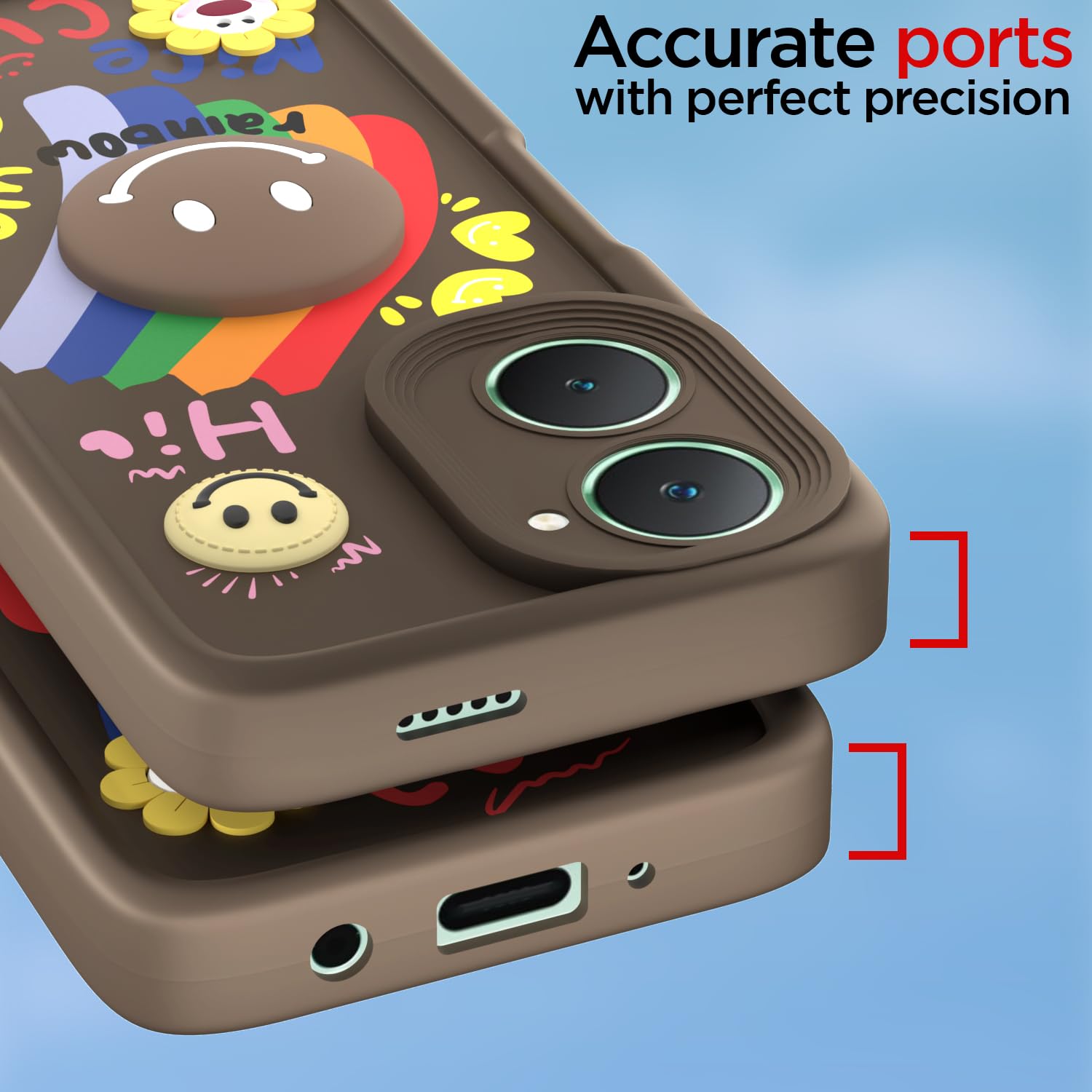 Brown mobile back cover for iQOO Z9 Lite 5G/Vivo T3 Lite 5G/Vivo Y18/Y18e/Y03 – Pikkme – photo 4
