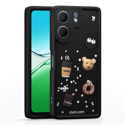 Oppo A5x Silicone mobile back cover in black by Pikkme