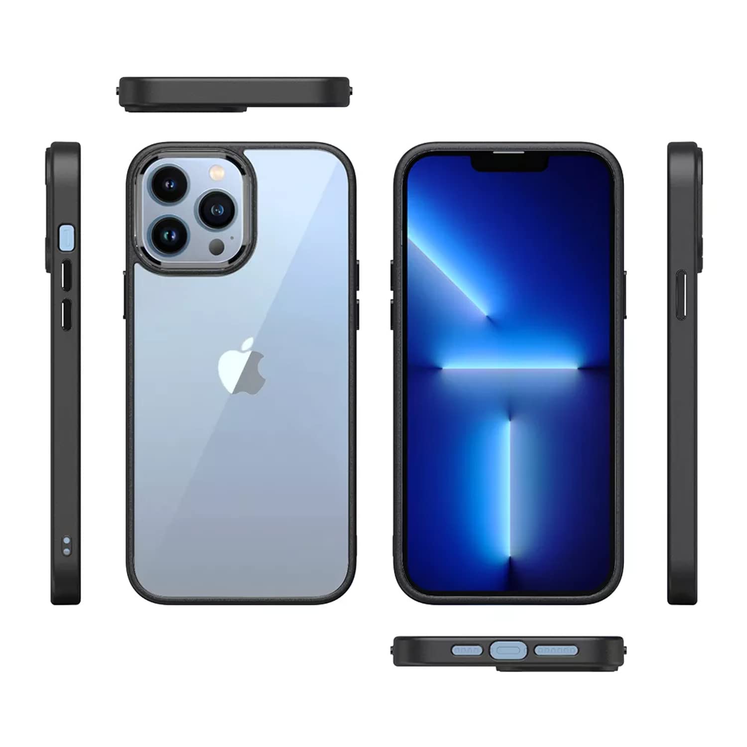 Pikkme iPhone 13 Pro Max Camring Back Cover (Black)