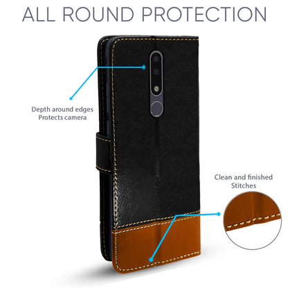Black & brown flip cover for Nokia 3.1 Plus/3.1 – Pikkme – photo 4