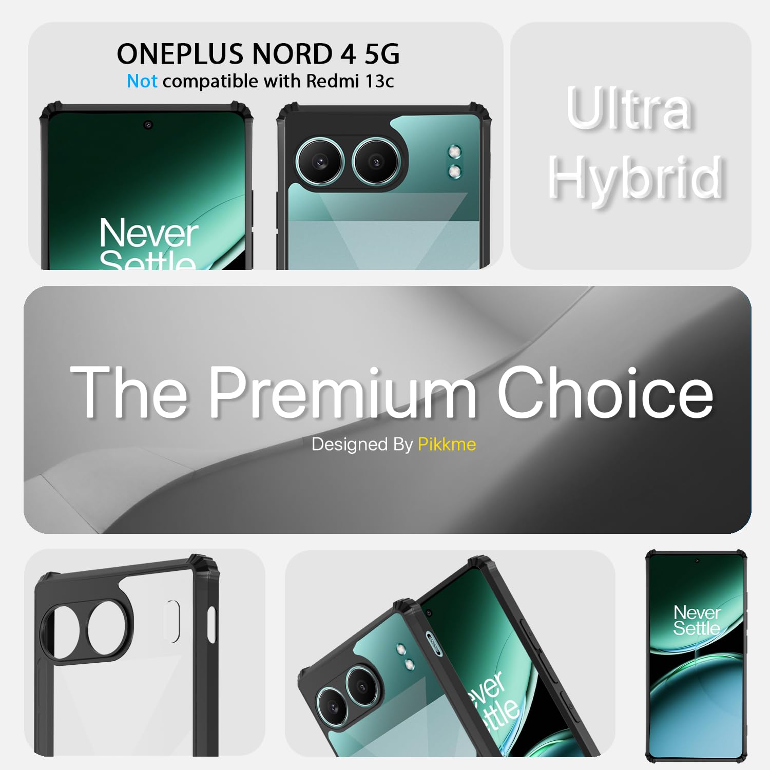 Pikkme black Hybrid mobile cover for OnePlus Nord 4 5G – photo 2