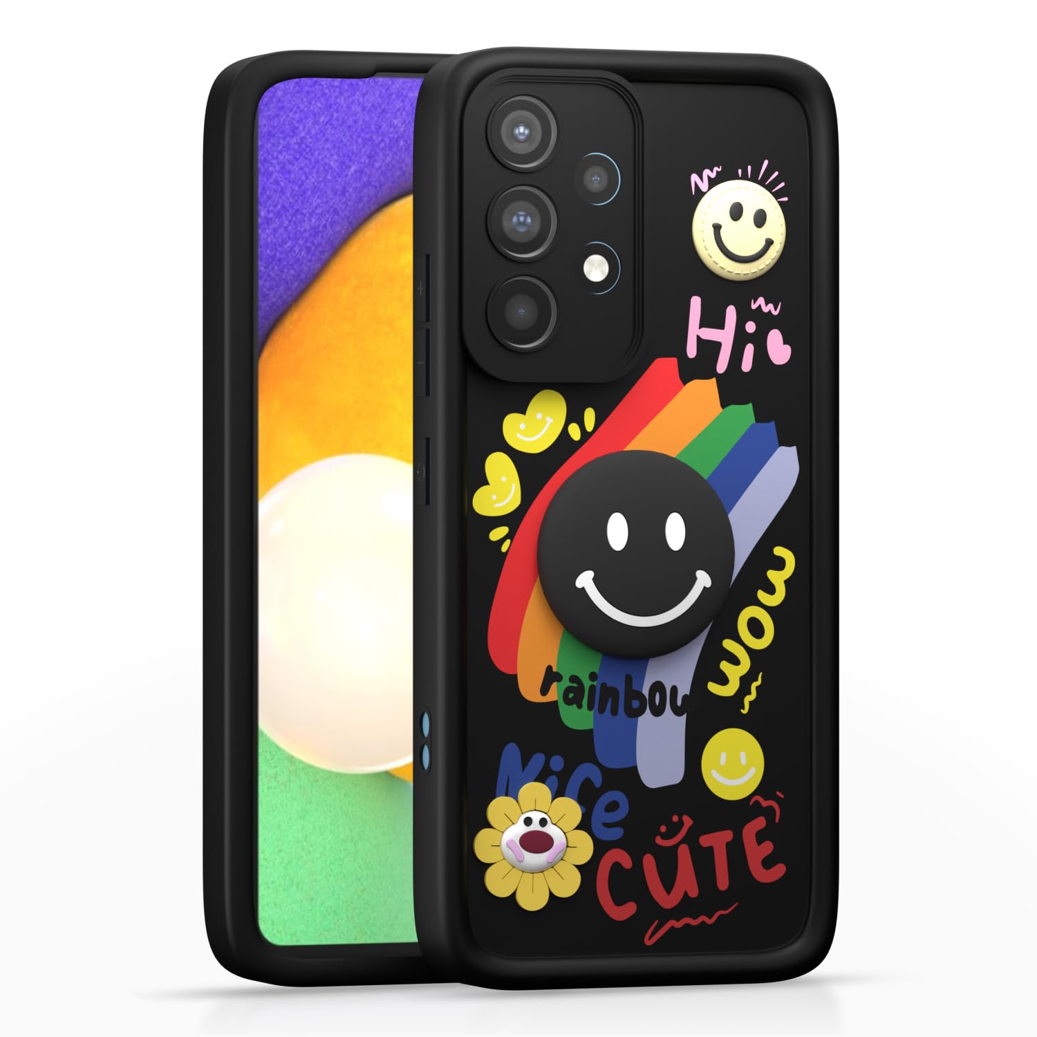 Pikkme black Soft Silicone mobile cover for Samsung A52/A52s 5G