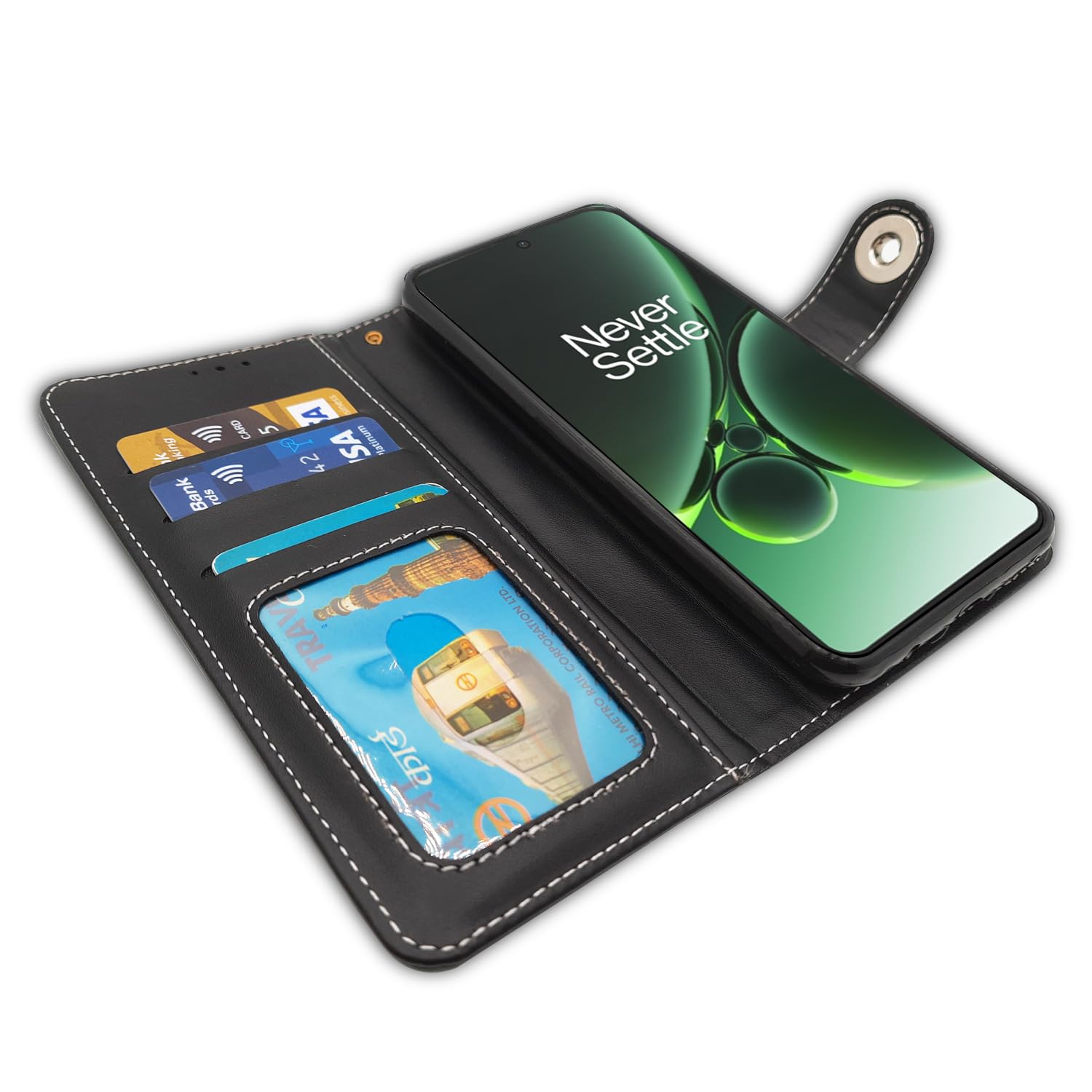 OnePlus Nord 3 5G Magnetic wallet flip cover in grey by Pikkme – photo 5