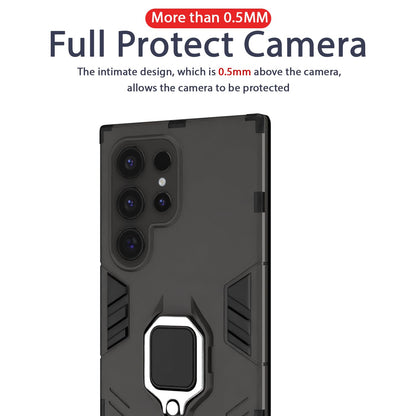 Pikkme Samsung Galaxy S25 Ultra 5G D5 Tough Armor Back Cover (Black)
