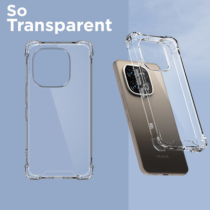 Pikkme iQOO Neo 10 5G / Vivo Y300 GT 5G PC + TPU Crystal Clear Transparent Back Cover (Transparent)