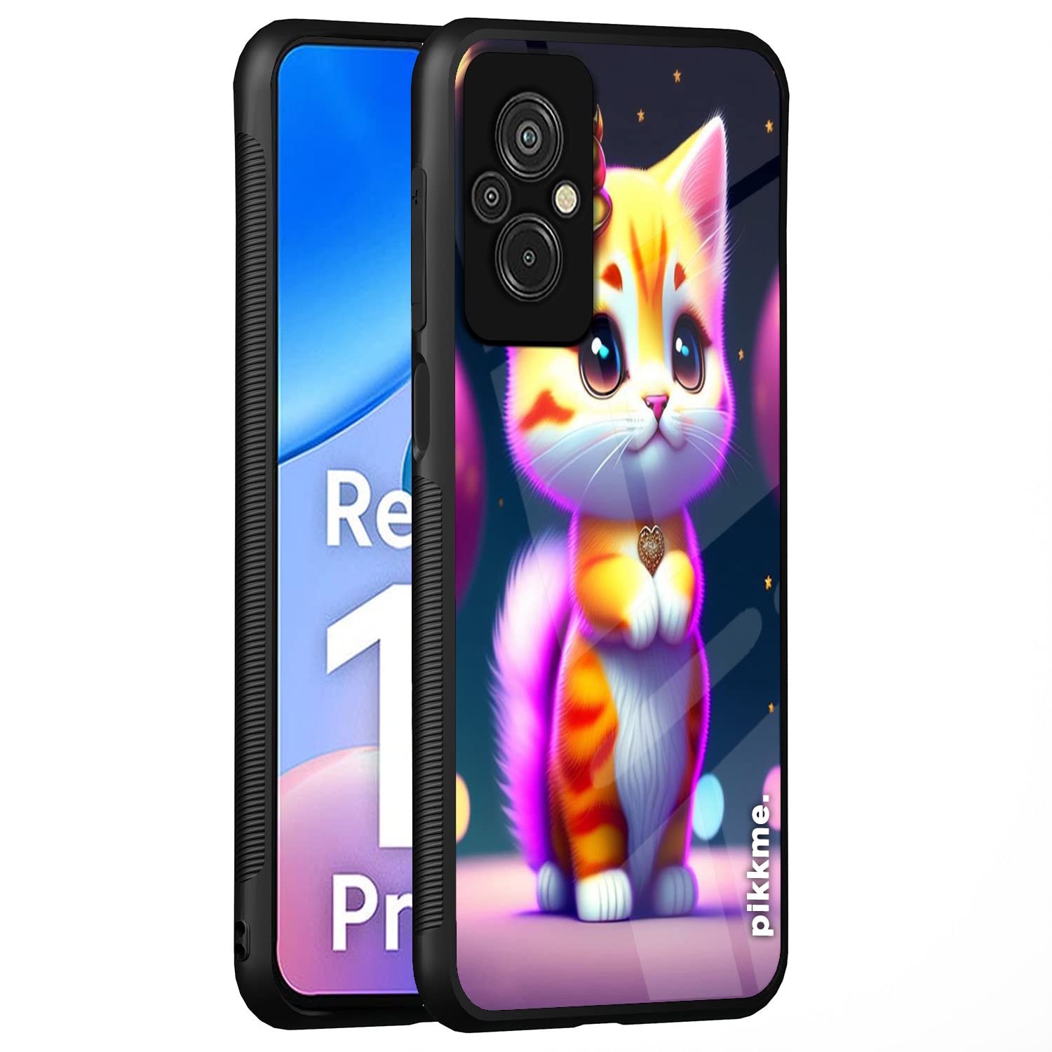 Pikkme Cat mobile back cover for Redmi 11 Prime 4G