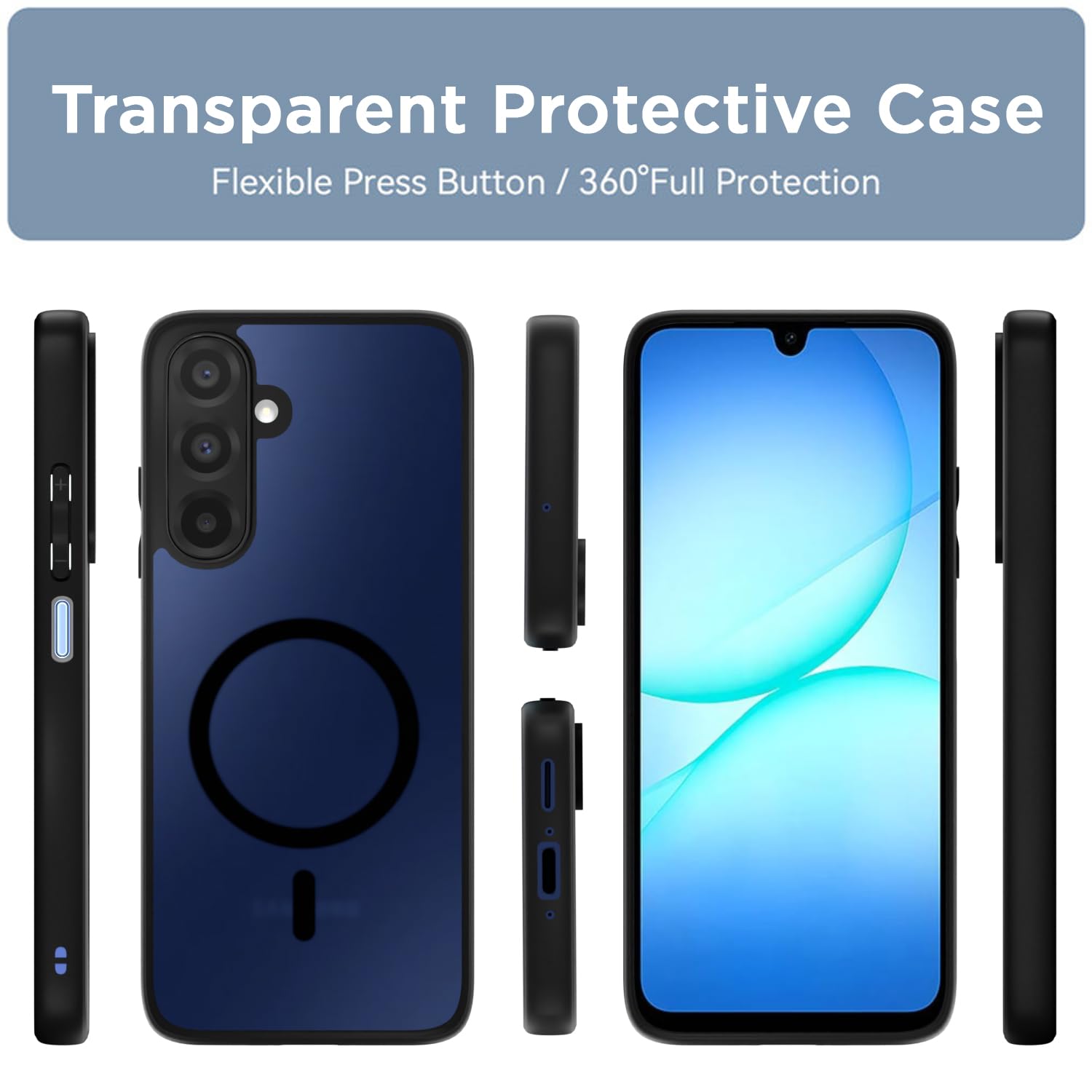 Pikkme black mag-safe MagSafe back cover for Samsung M17/A17/F17 5G – photo 2