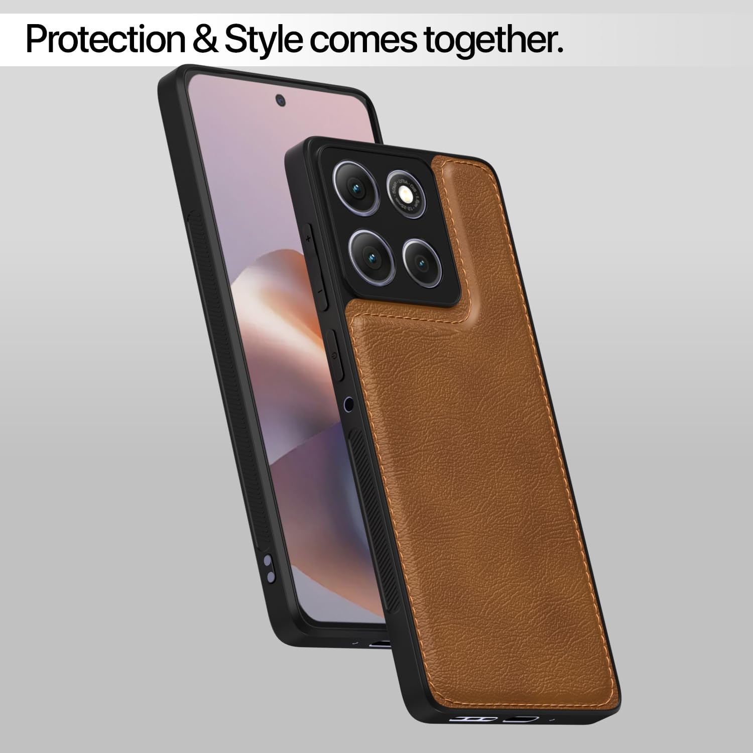 Pikkme brown mobile back cover for Moto G86 Power 5G – photo 7