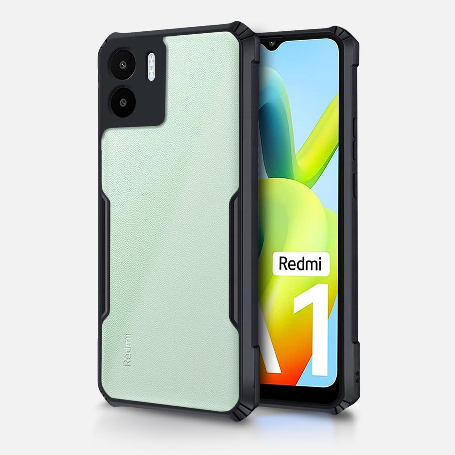 Pikkme Redmi A1/A2 plastic, black mobile back cover