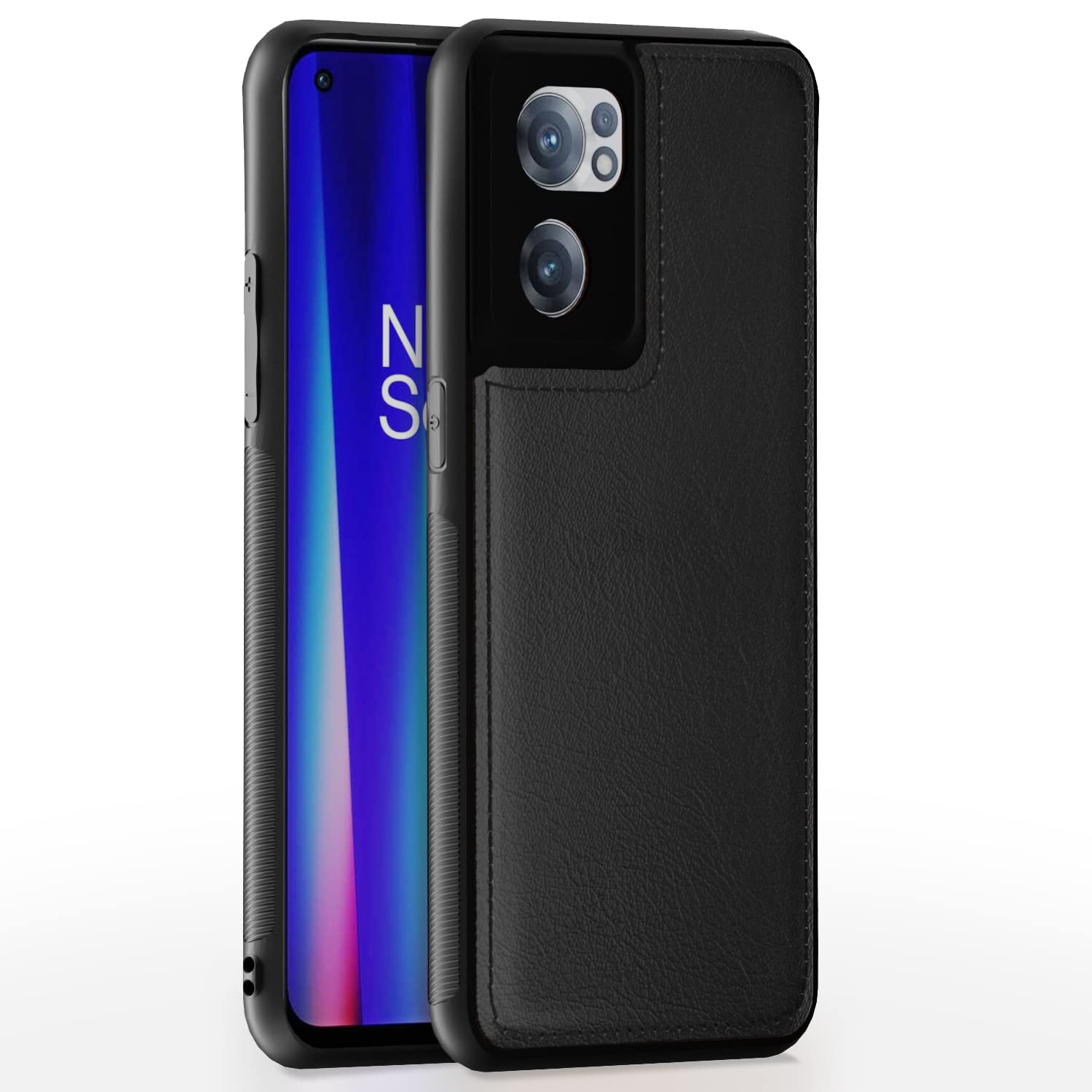 Pikkme black Leather back cover for OnePlus Nord CE 2 5G