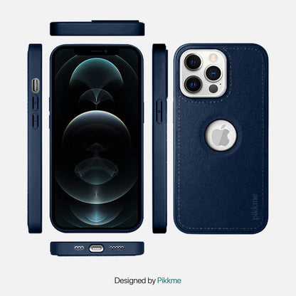 Pikkme blue Leather mobile cover for iPhone 12 Pro – photo 3