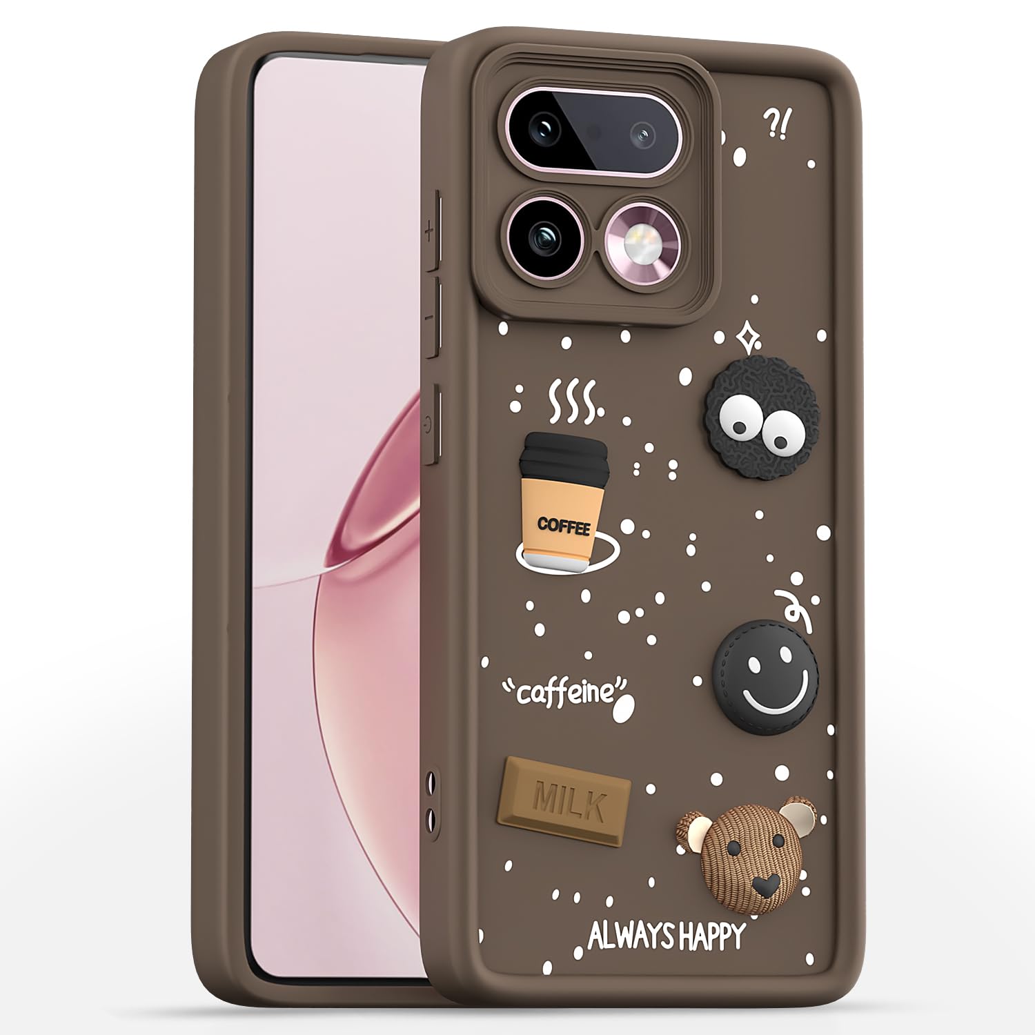 Pikkme brown Bear Coffee phone cover for Realme 16 Pro Plus 5G
