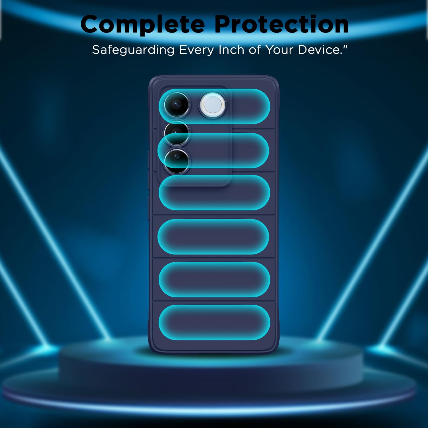 Pikkme blue Liquid Silicone mobile cover for Vivo V27/V27 Pro 5G – photo 2