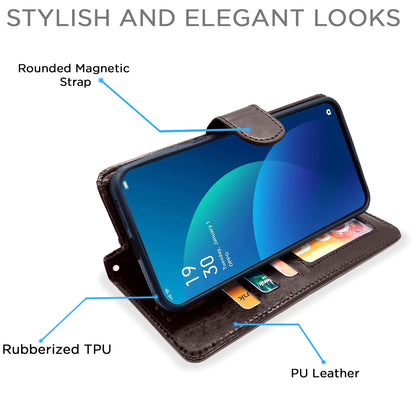 Pikkme Oppo F11 Pro Wallet coffee mobile flip cover – photo 5