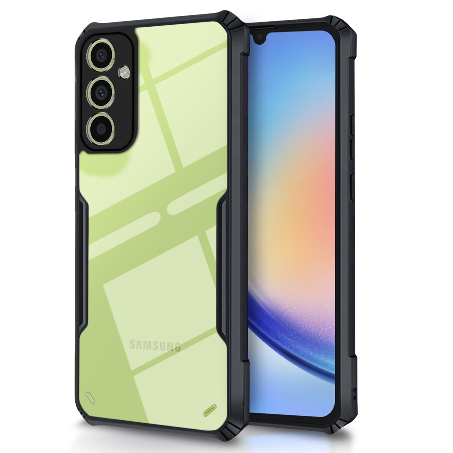 Pikkme black mobile back cover for Samsung A34 5G