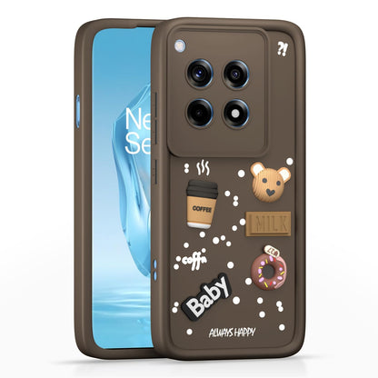 Pikkme brown mobile back cover for OnePlus 12R 5G