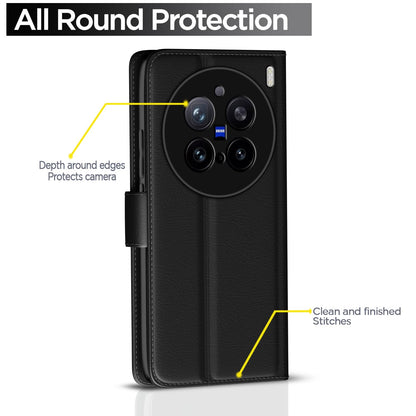Pikkme black Wallet flip cover for Vivo X200 Pro 5G – photo 4