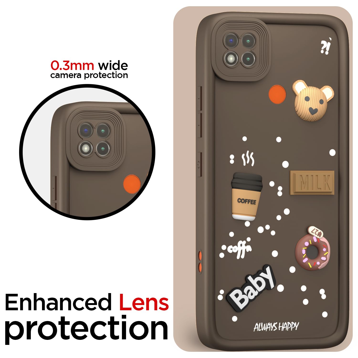 Brown back cover for Redmi 10A/10A Sport/9, Poco C31 – Pikkme – photo 5