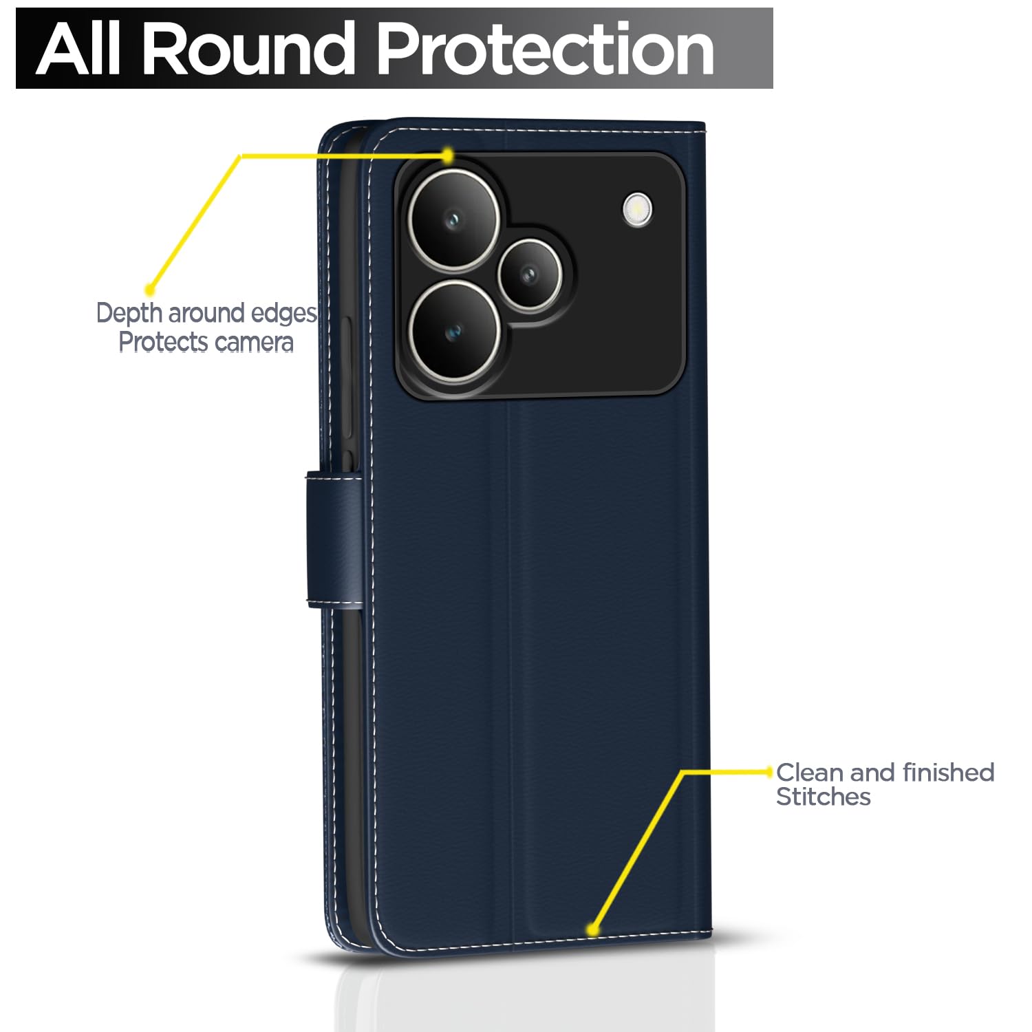 Pikkme Realme P4 5G Wallet blue flip cover – photo 4