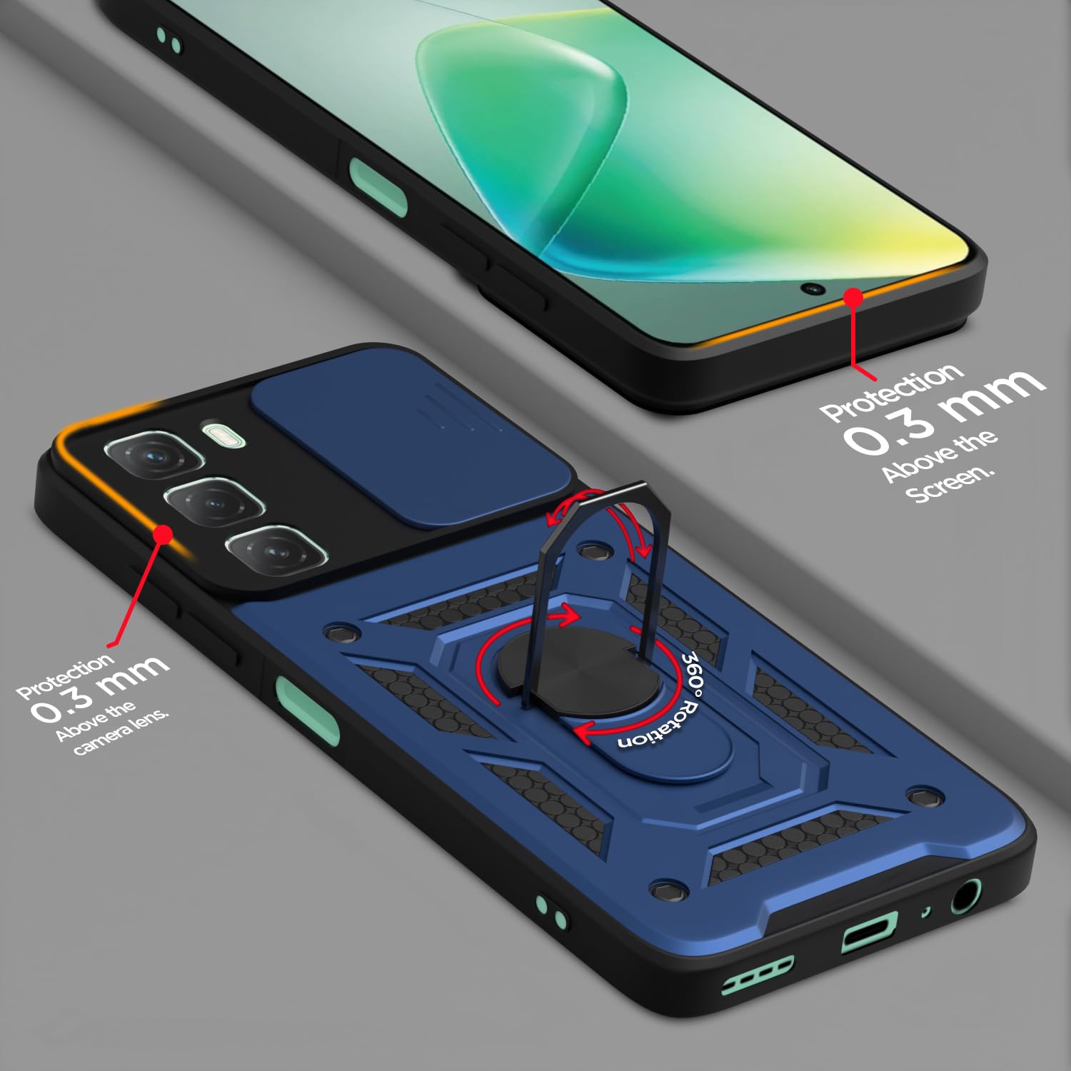 Pikkme blue back cover for Infinix Hot 50 5G/360 – photo 4