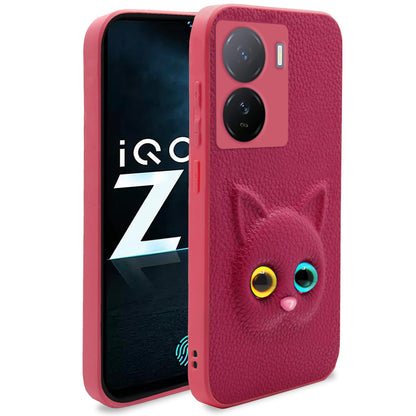 Pikkme pink Cat phone cover for iQOO Z7/Z7s 5G
