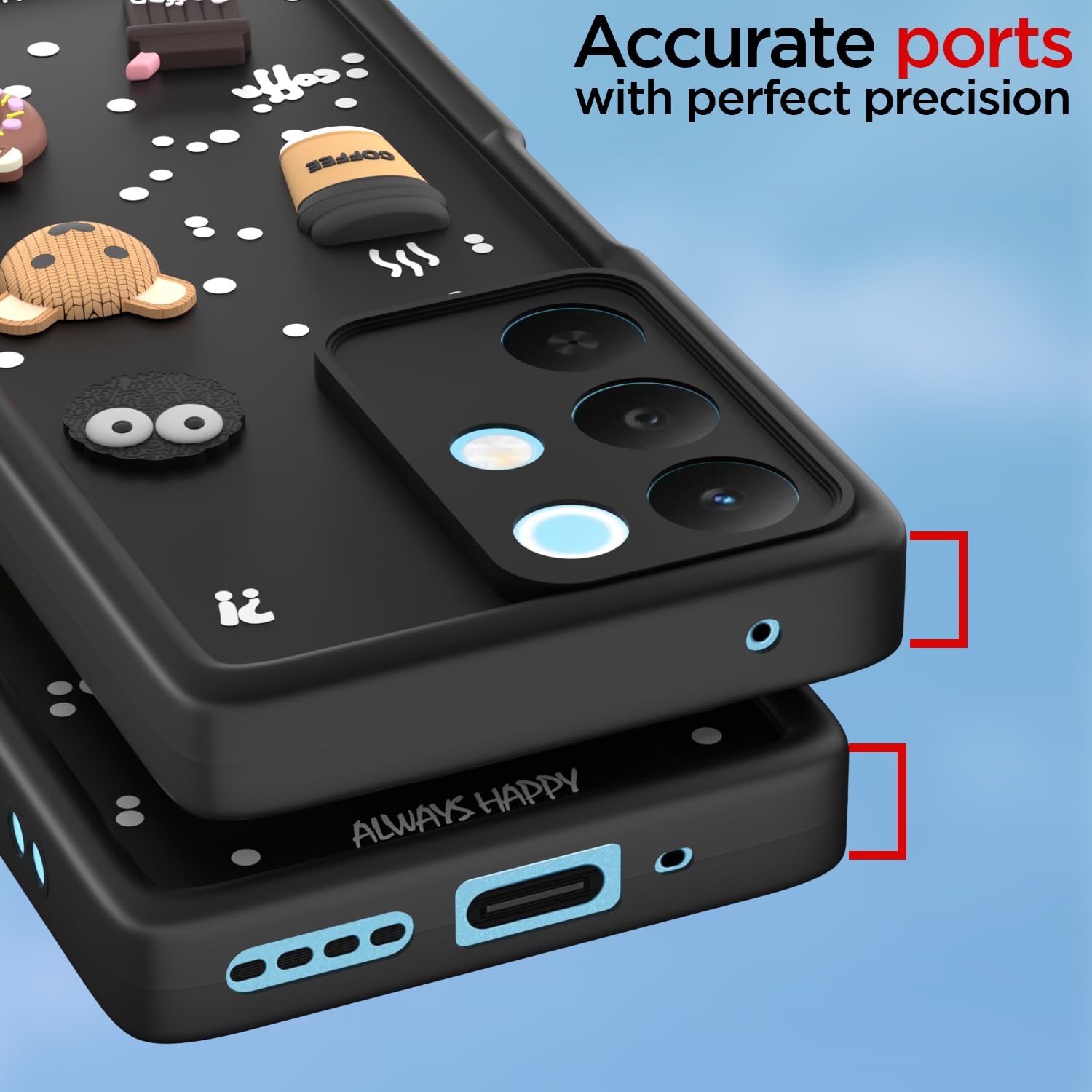 Pikkme Realme Narzo 90X 5G/C85 5G/15X 5G/3D black mobile cover – photo 4