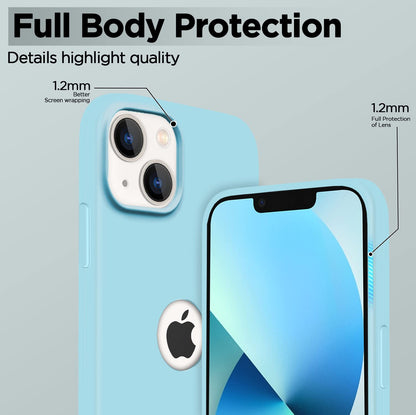 Sea blue Soft Silicone mobile back cover for iPhone 13 Mini – Pikkme – photo 3
