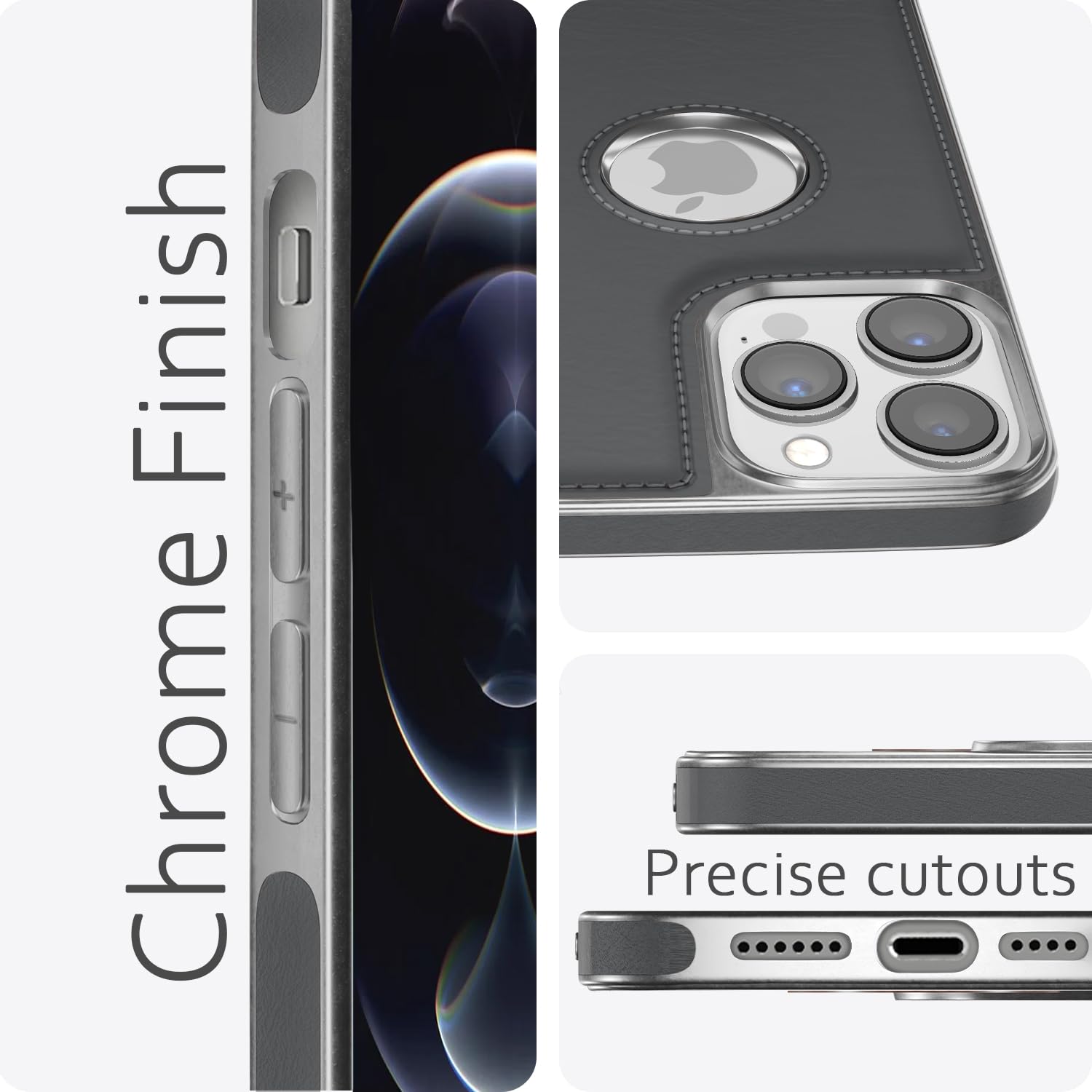 Pikkme iPhone 12 Pro Max chrome grey back cover – photo 5