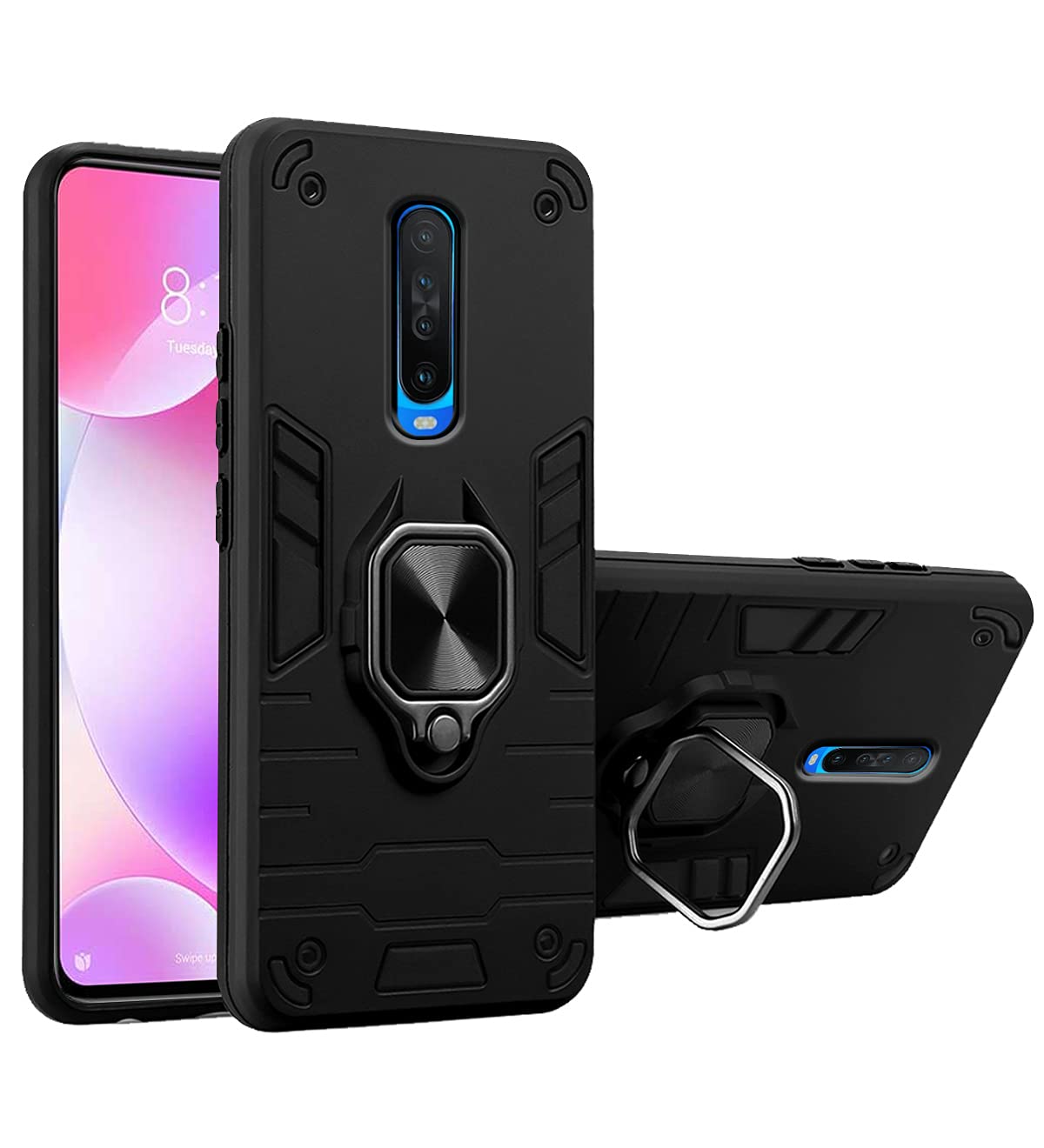 Black D5 Tough Armor mobile cover for Poco X2 – Pikkme