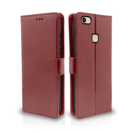 Pikkme brown flip case for Vivo V7 Plus
