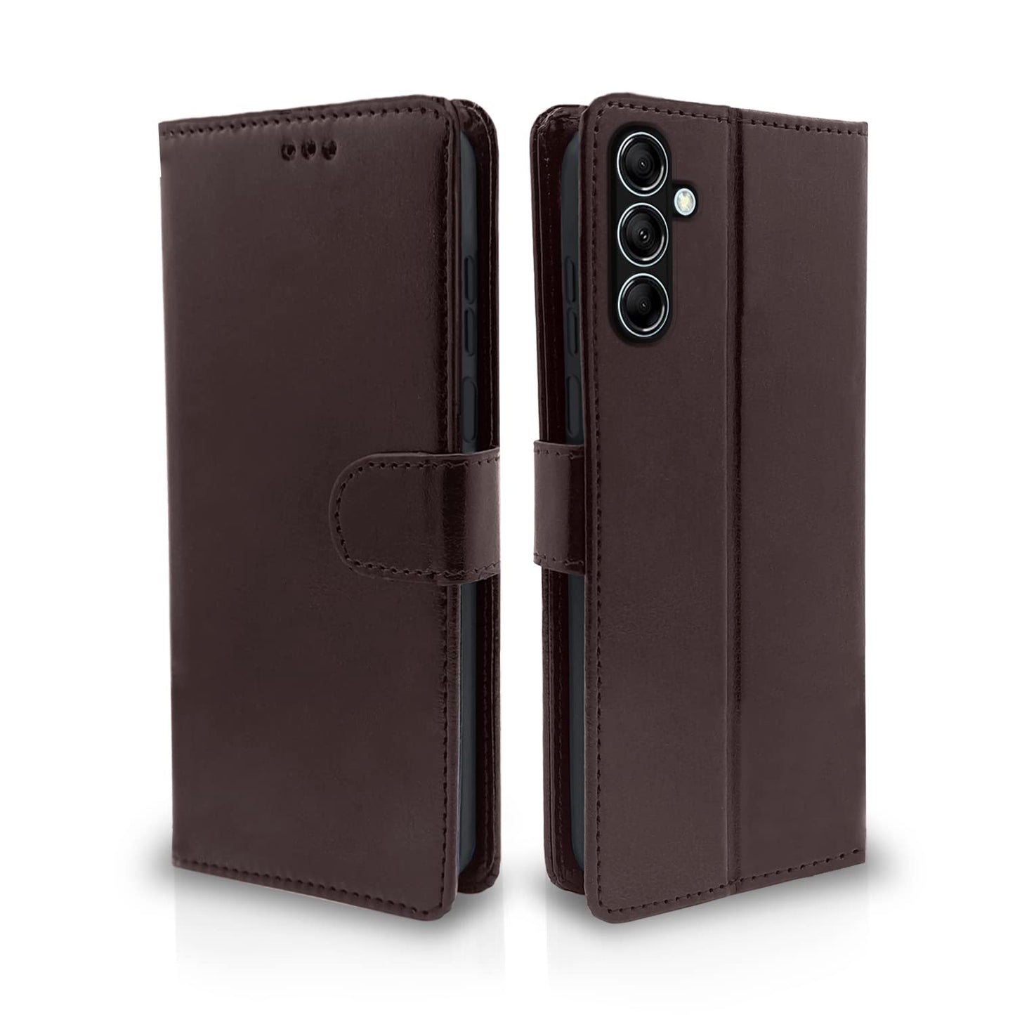 Pikkme Samsung Galaxy M14 5G Vintage Flip Cover | Coffee