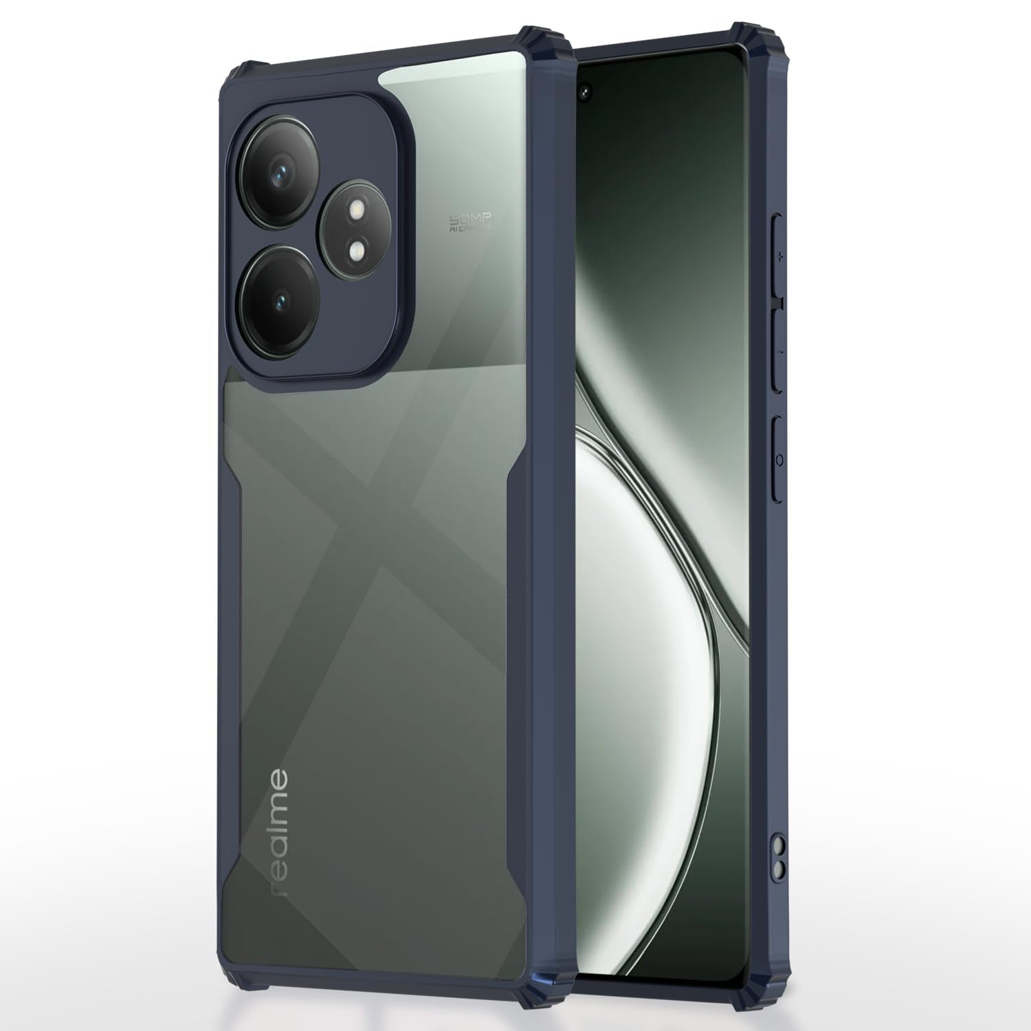 Realme GT 6T 5G back cover in blue by Pikkme